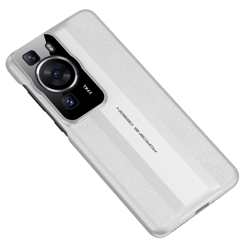 Shockproof Cover for Huawei P60 Anti-Drop Phone Case Genuine Cow Leather PC Cell Phone Shell