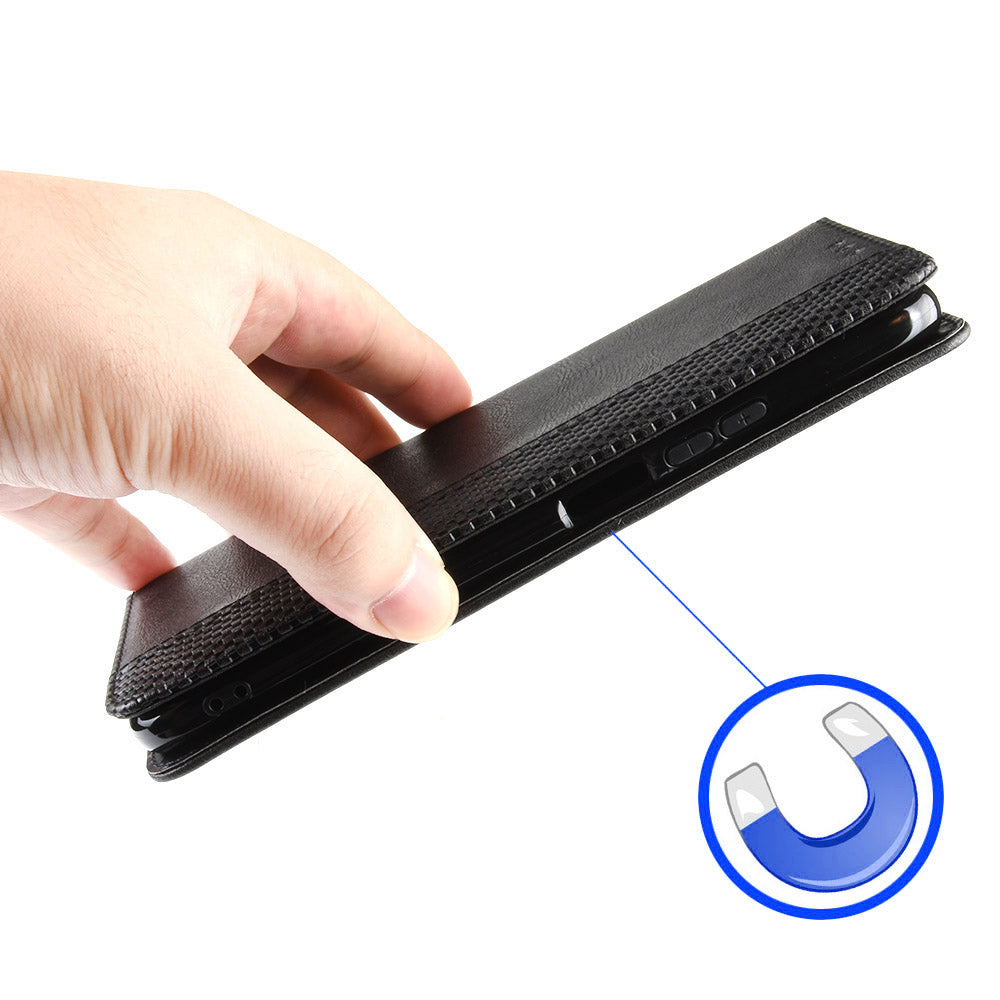 Stand Shell for Oppo Find X6 Pro PU Leather Magnetic Retro Phone Cover Cell Phone Wallet Case