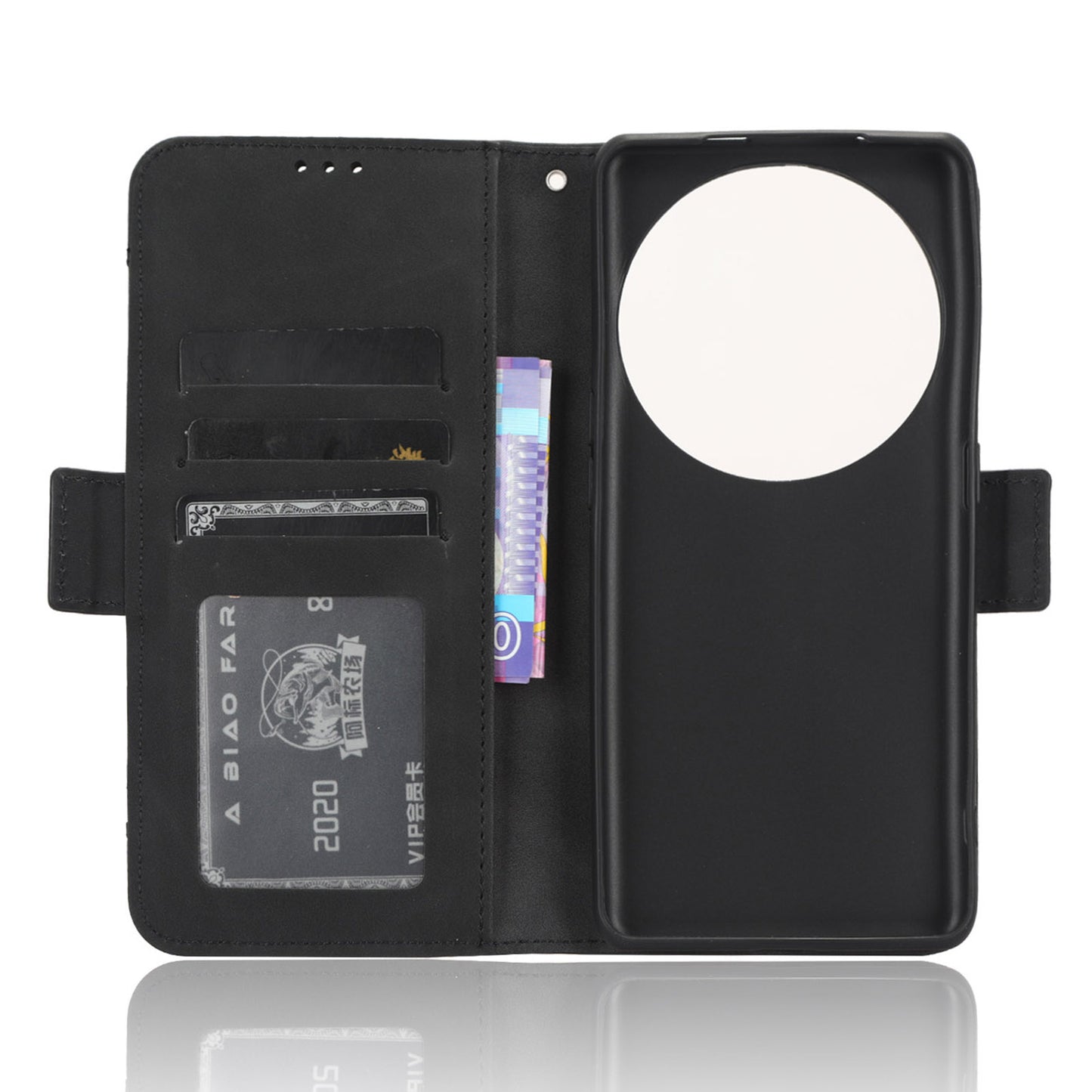 Wallet Phone Shell for Oppo Find X6 Pro Leather Flip Cover Multiple Card Slots Phone Case with Stand