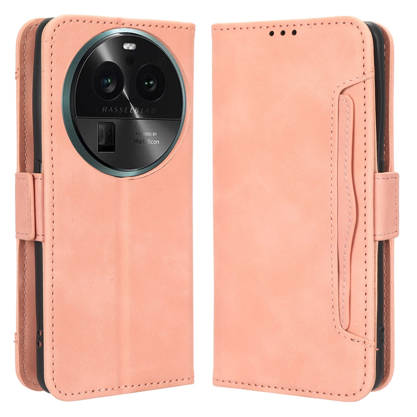 Wallet Phone Shell for Oppo Find X6 Pro Leather Flip Cover Multiple Card Slots Phone Case with Stand