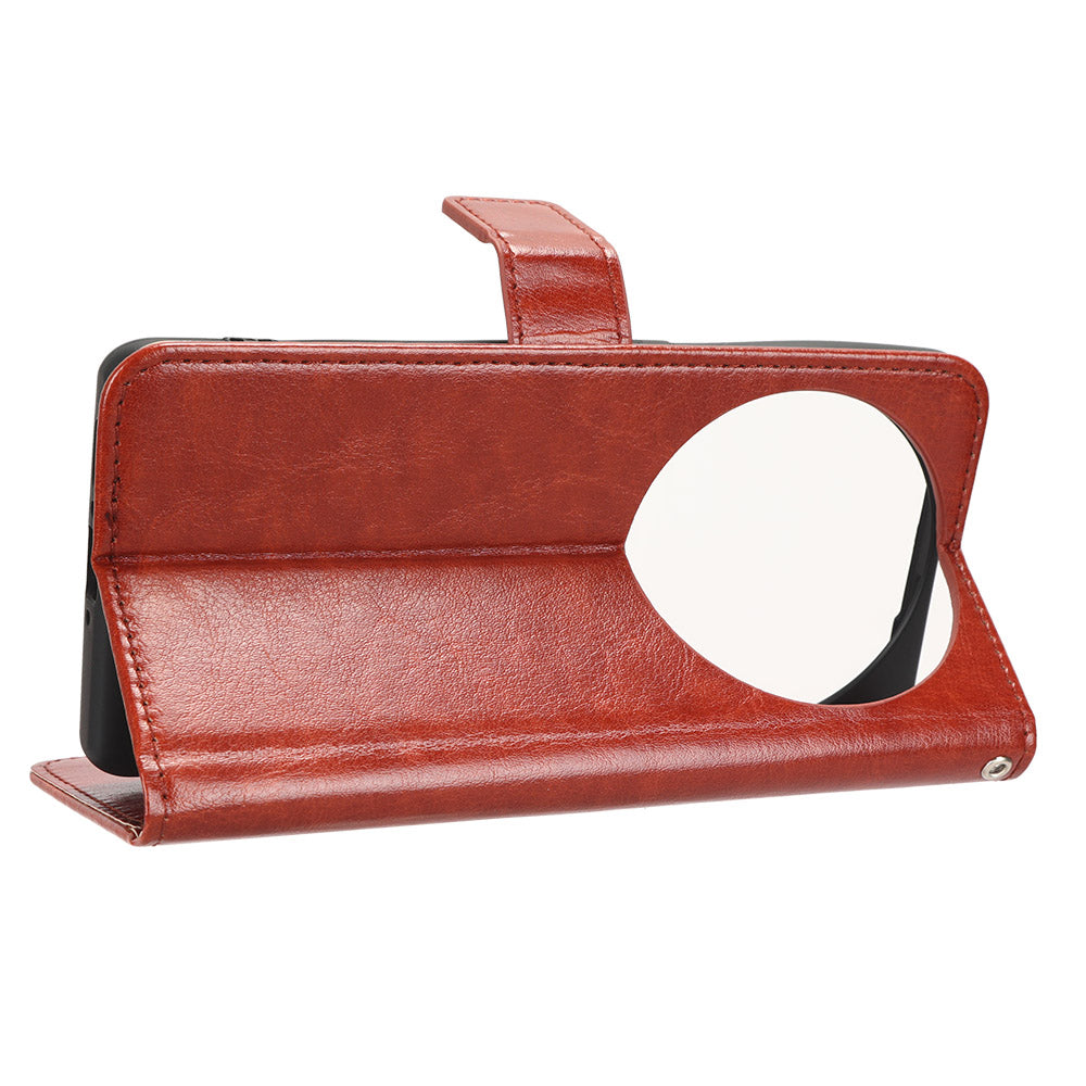 For Oppo Find X6 Pro Magnetic Wallet Flip Case PU Leather Crazy Horse Texture Stand Phone Cover
