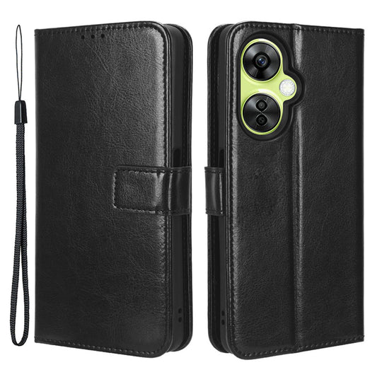 For OnePlus Nord CE 3 Lite 5G / Nord N30 5G Phone Leather Case Wallet Stand Crazy Horse Texture Phone Cover