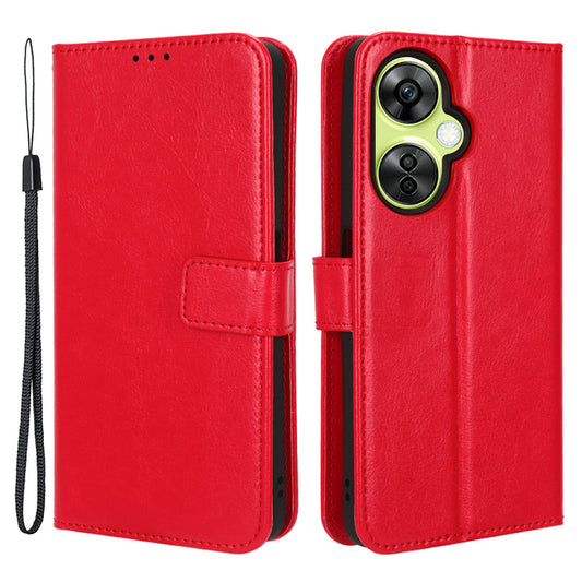 For OnePlus Nord CE 3 Lite 5G / Nord N30 5G Phone Leather Case Wallet Stand Crazy Horse Texture Phone Cover