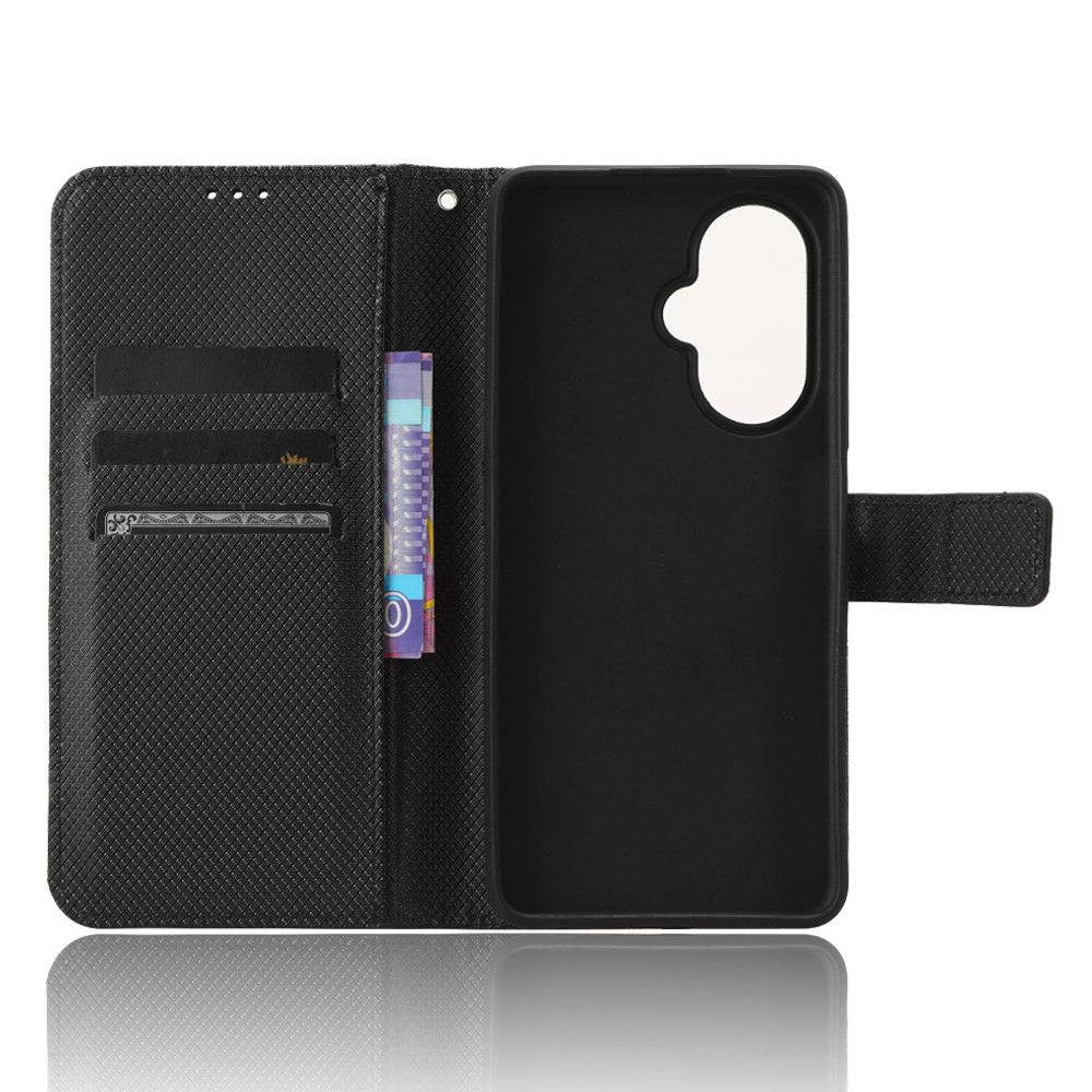 For OnePlus Nord CE 3 Lite 5G / Nord N30 5G Phone Case Wallet Stand Diamond Texture Phone Leather Cover