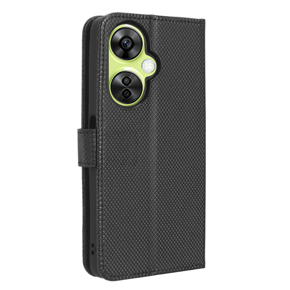 For OnePlus Nord CE 3 Lite 5G / Nord N30 5G Phone Case Wallet Stand Diamond Texture Phone Leather Cover