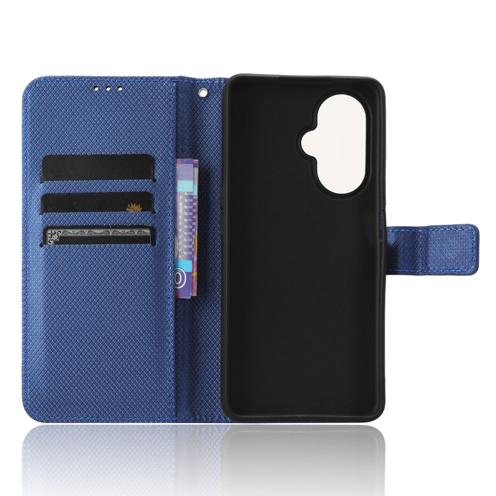 For OnePlus Nord CE 3 Lite 5G / Nord N30 5G Phone Case Wallet Stand Diamond Texture Phone Leather Cover