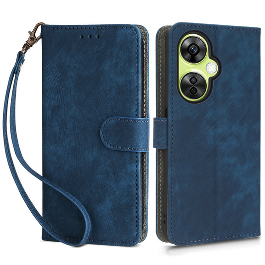 For OnePlus Nord CE 3 Lite 5G / Nord N30 5G Phone Stand Case PU Leather RFID Blocking Wallet Cover with Strap