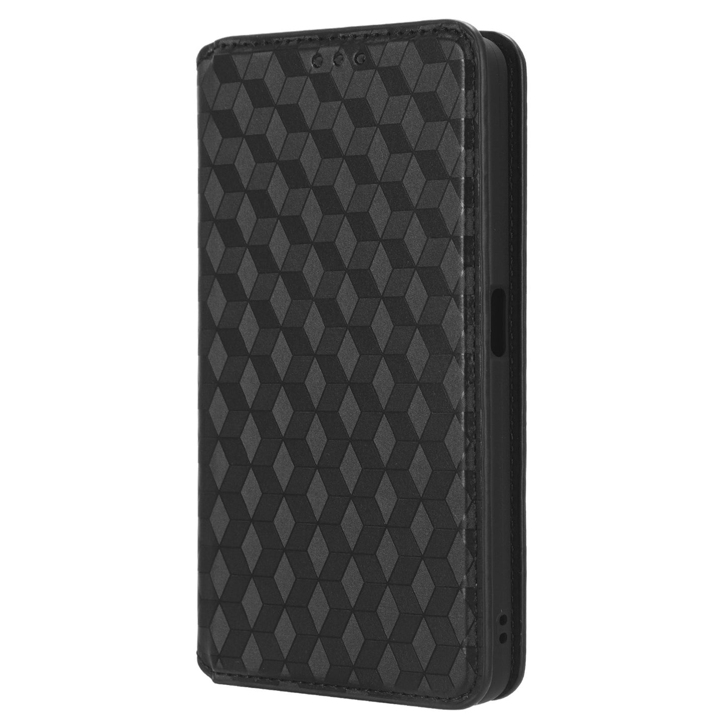 For OnePlus Nord CE 3 Lite 5G / Nord N30 5G Leather Phone Cover Stand Imprinted Rhombus Pattern Phone Wallet Case