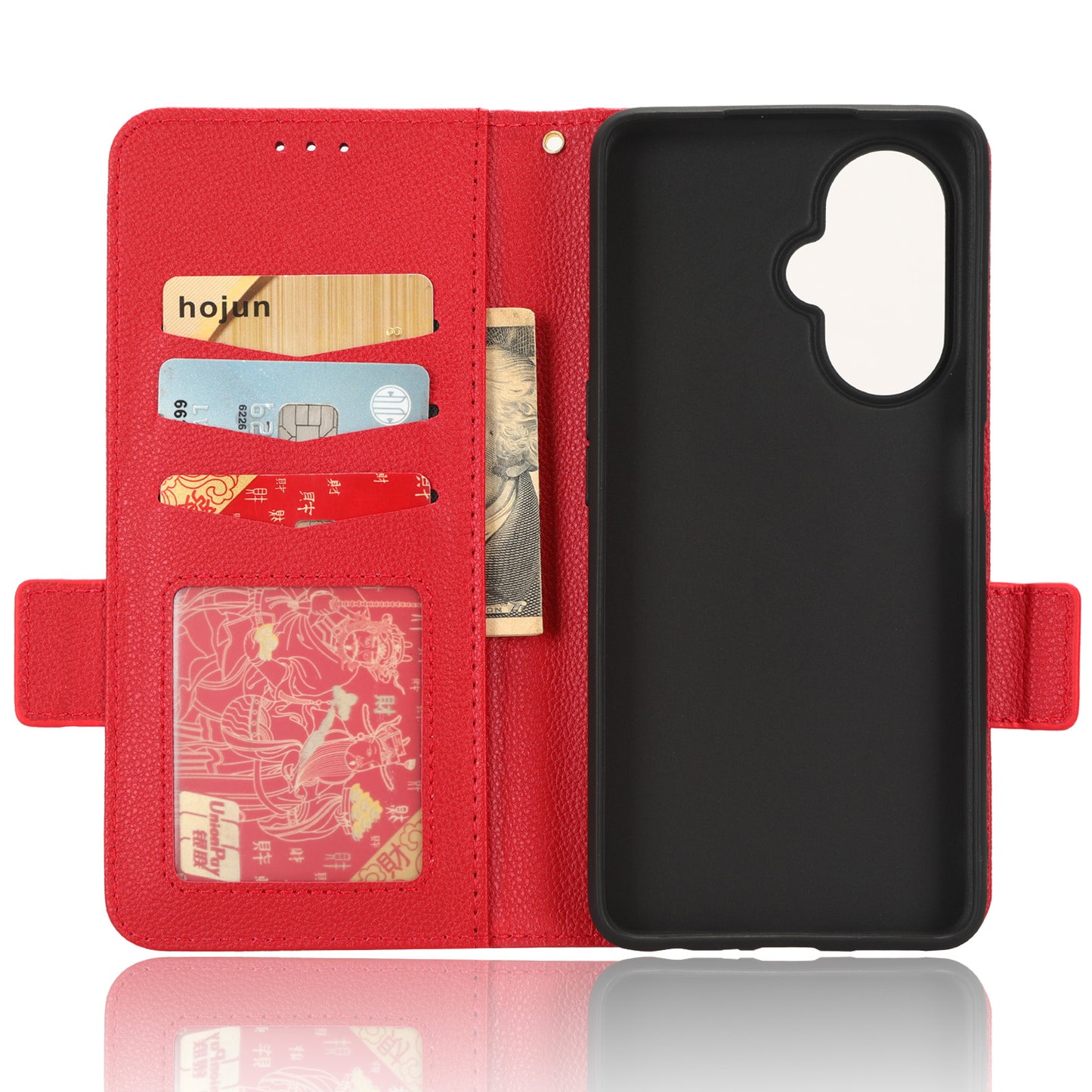 For OnePlus Nord CE 3 Lite 5G / Nord N30 5G PU Leather Case Litchi Texture Wallet Stand Phone Cover