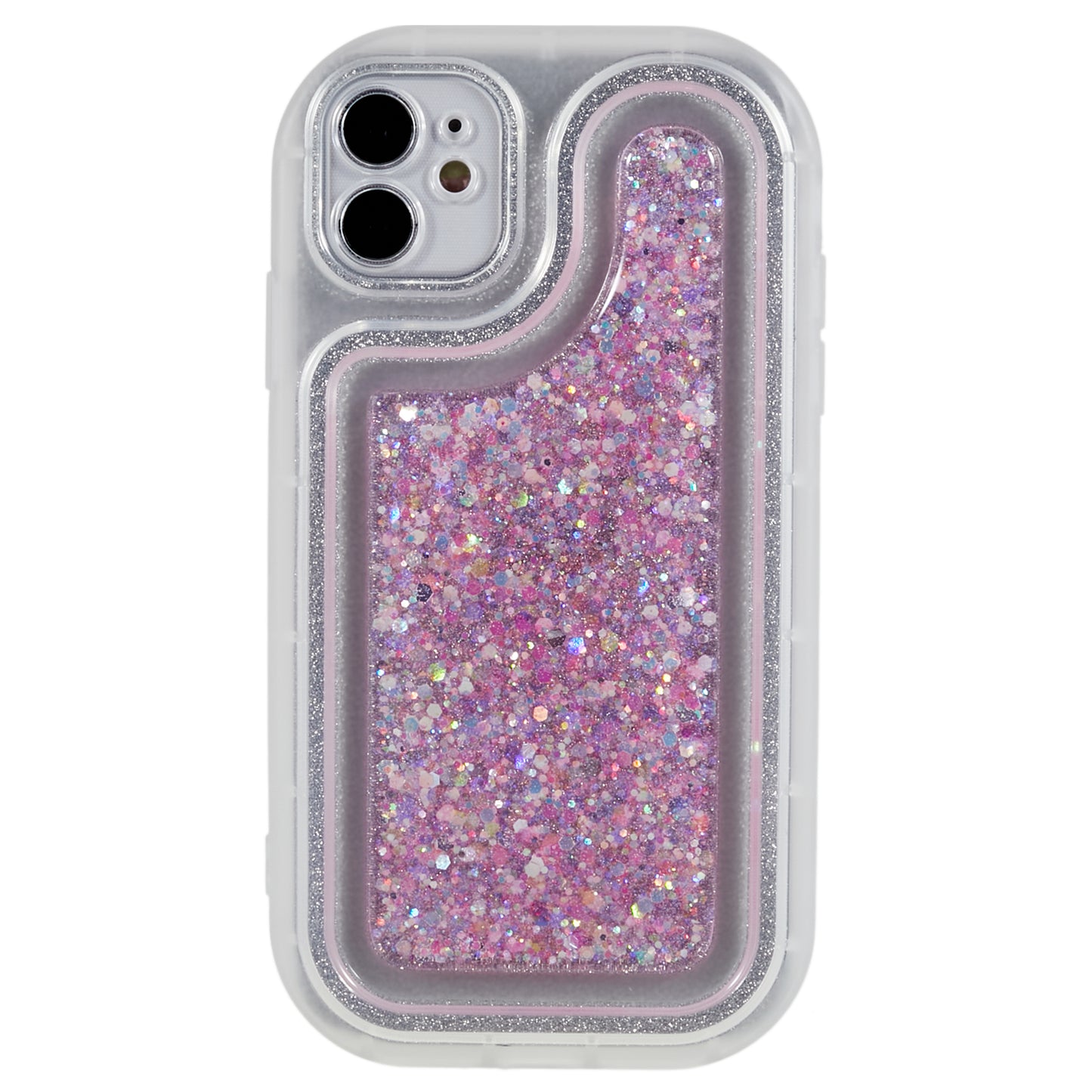 For iPhone 12 6.1 inch Soft TPU Phone Case Bling Glitter Sparkle Epoxy Cover