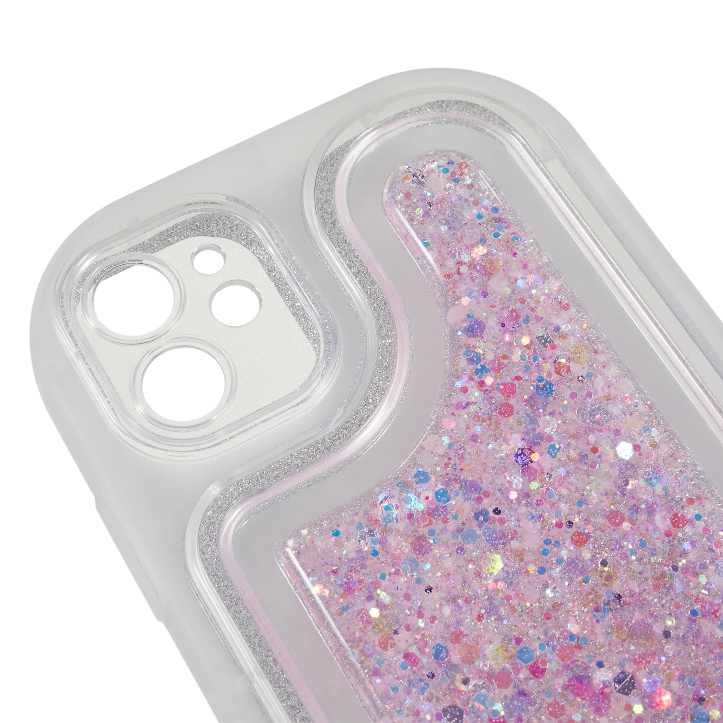 For iPhone 12 6.1 inch Soft TPU Phone Case Bling Glitter Sparkle Epoxy Cover