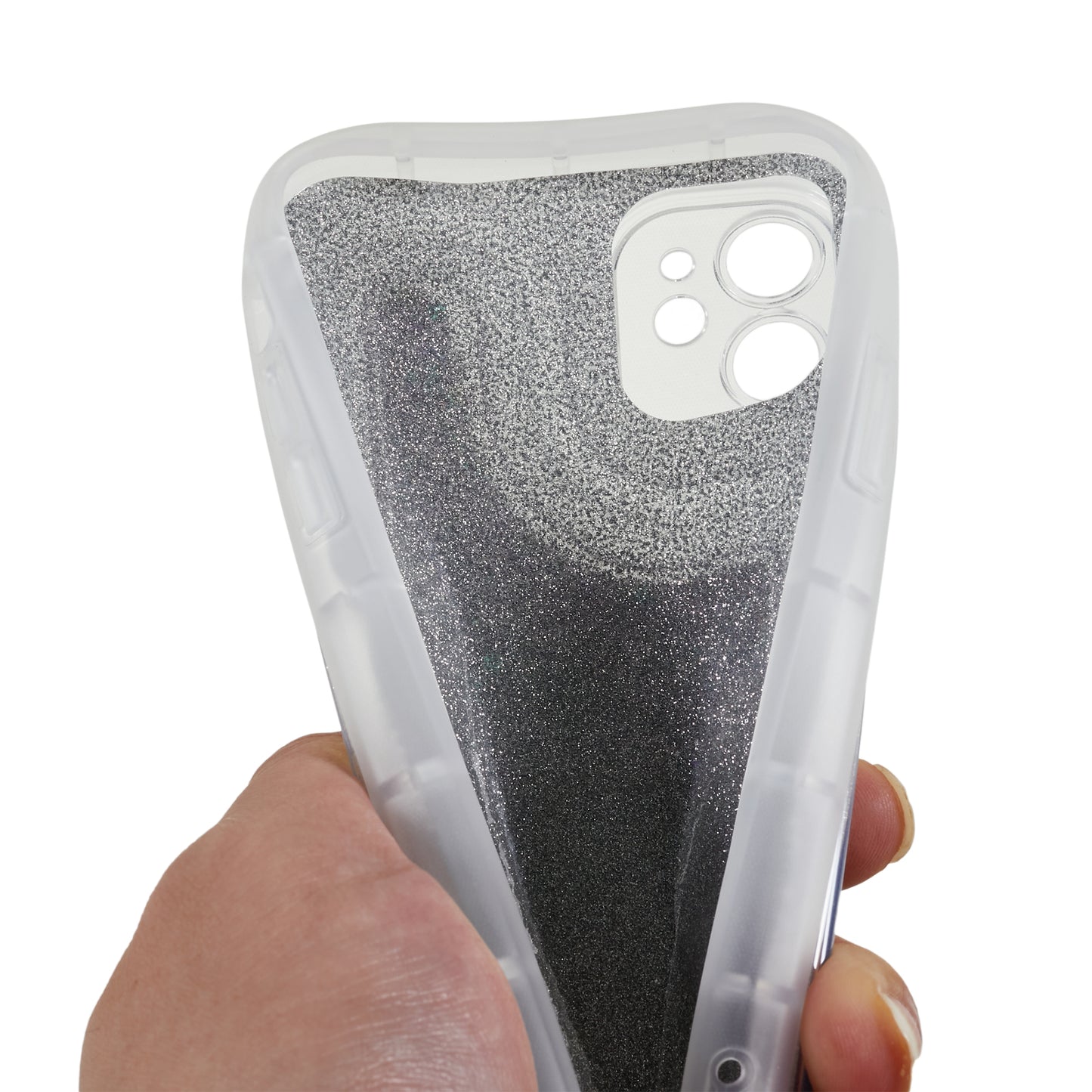 For iPhone 12 6.1 inch Soft TPU Phone Case Bling Glitter Sparkle Epoxy Cover