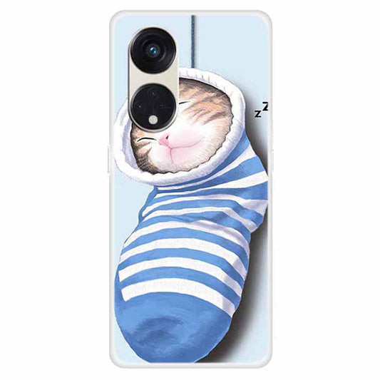 For Oppo Reno8 T 5G / A1 Pro 5G Phone TPU Case Pattern Printing Drop-proof Cell Phone Cover