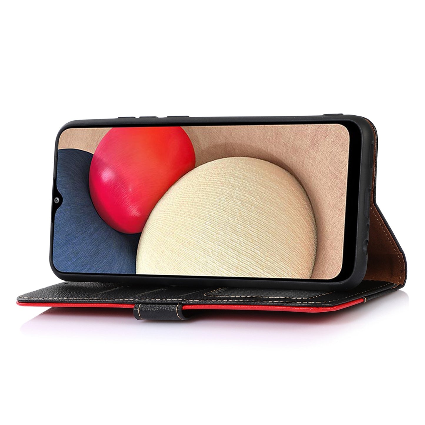 KHAZNEH For Nokia C32 Litchi Texture RFID Blocking Phone Case Leather Wallet Stand Anti-drop Cover