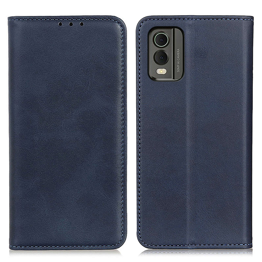 Protective Phone Case for Nokia C32 , Magnetic Auto Closing Split Leather Wallet Stand Phone Cover