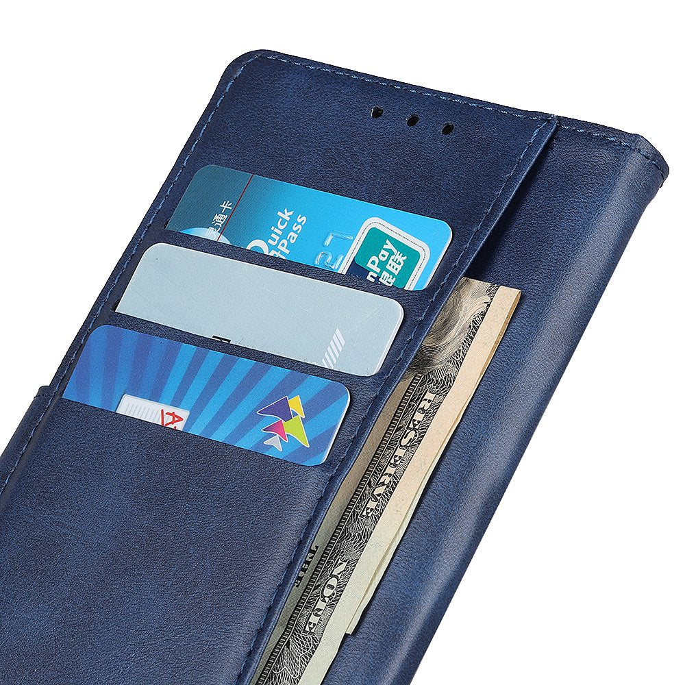 For Nokia C32 Cowhide Texture PU Leather Wallet Mobile Case Drop-proof Stand Phone Cover