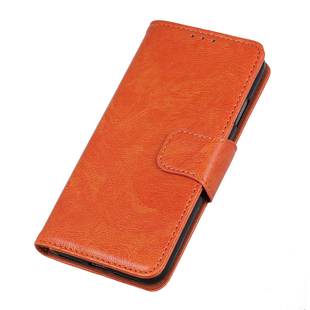 For Nokia C32 Wallet Stand Split Leather Phone Case Nappa Texture Cellphone Protective Cover