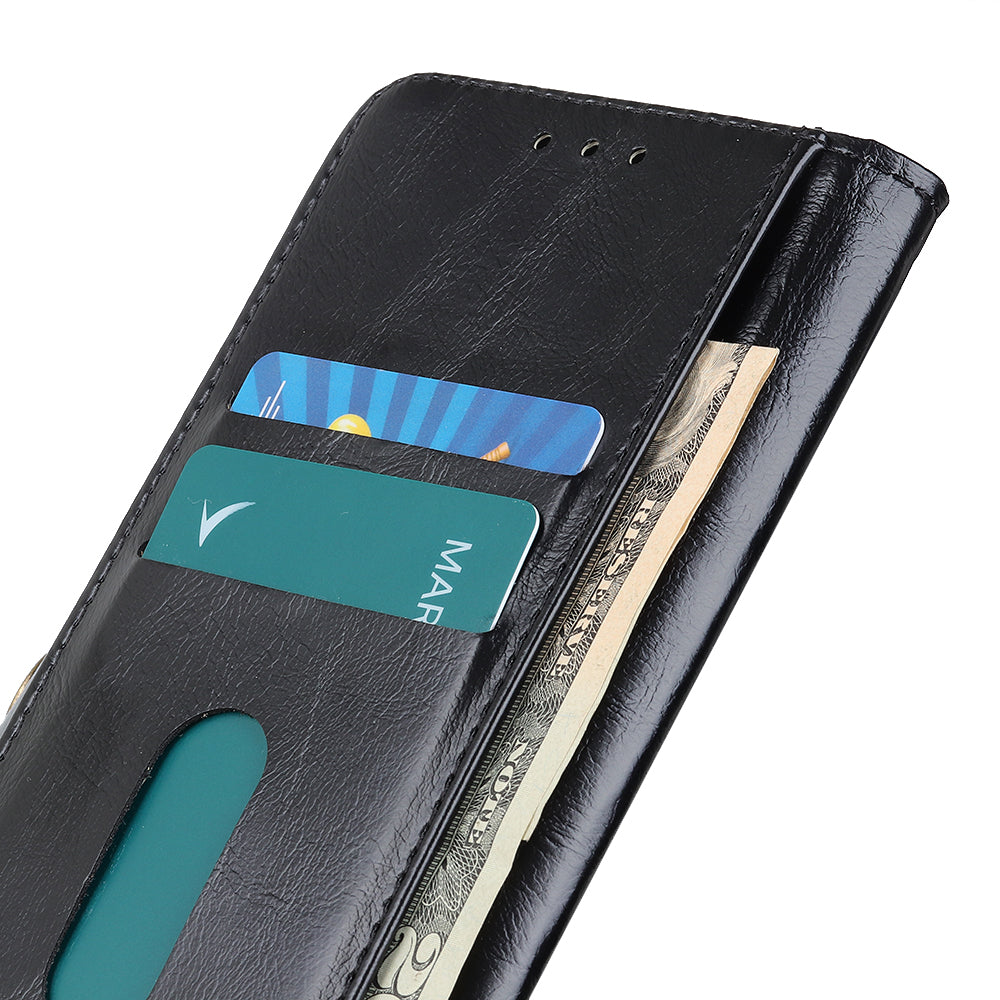 KHAZHEN for Nokia C32 Cell Phone Case PU Leather Wallet Smartphone Cover with Foldable Stand