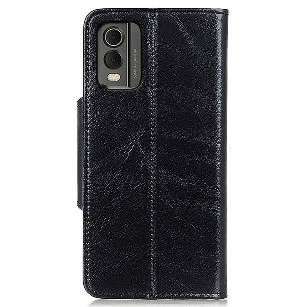 KHAZHEN for Nokia C32 Cell Phone Case PU Leather Wallet Smartphone Cover with Foldable Stand