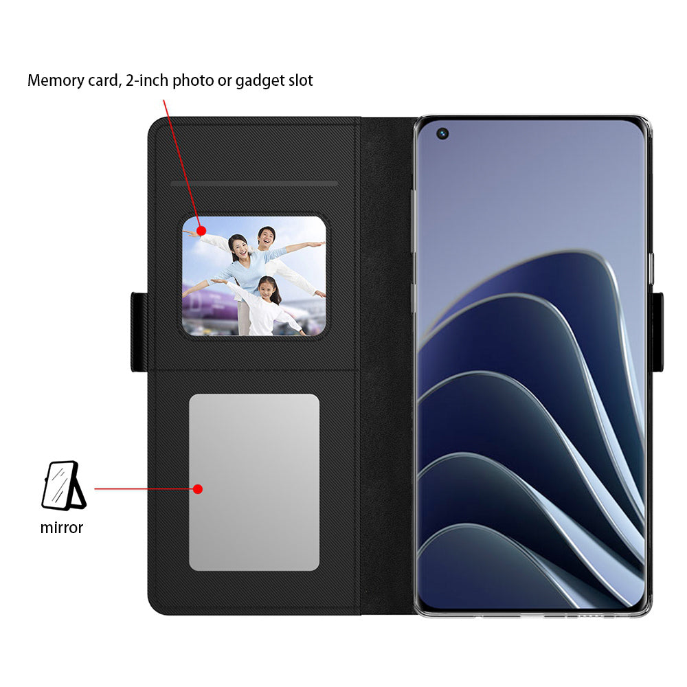 For OnePlus Nord CE 3 Lite 5G / Nord N30 5G PU Leather Card Holder Stand Cover Anti-drop Phone Case with Mirror