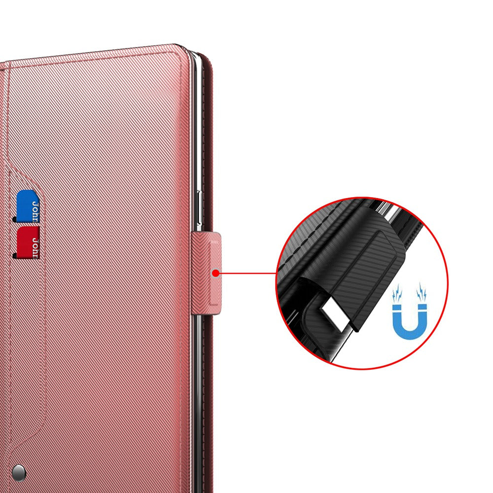 For OnePlus Nord CE 3 Lite 5G / Nord N30 5G PU Leather Card Holder Stand Cover Anti-drop Phone Case with Mirror