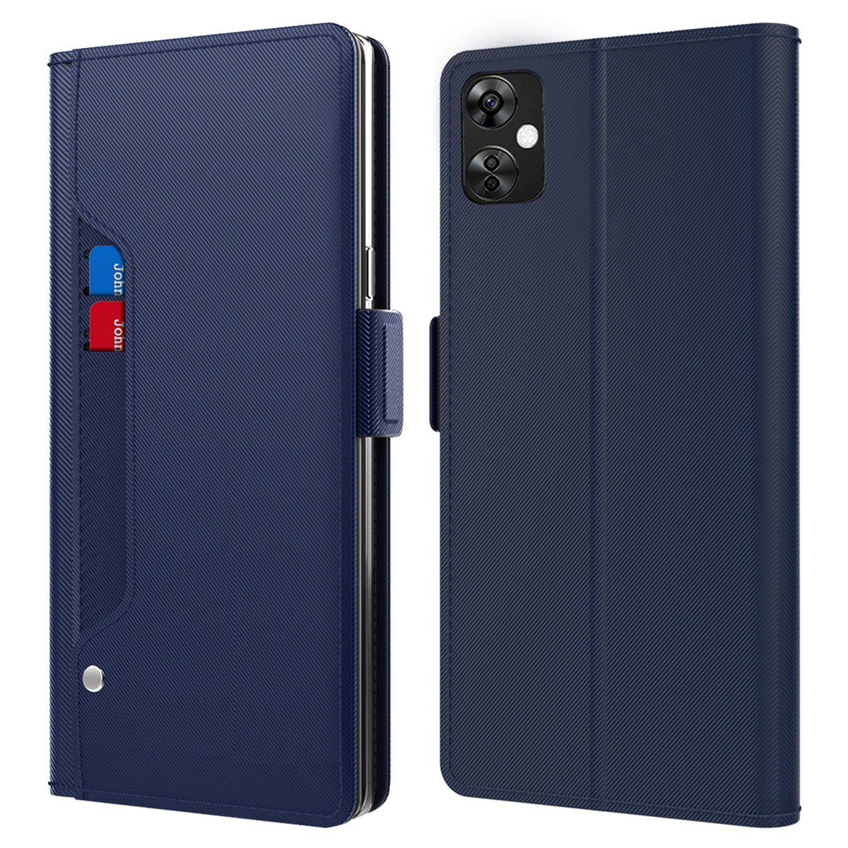 For OnePlus Nord CE 3 Lite 5G / Nord N30 5G PU Leather Card Holder Stand Cover Anti-drop Phone Case with Mirror