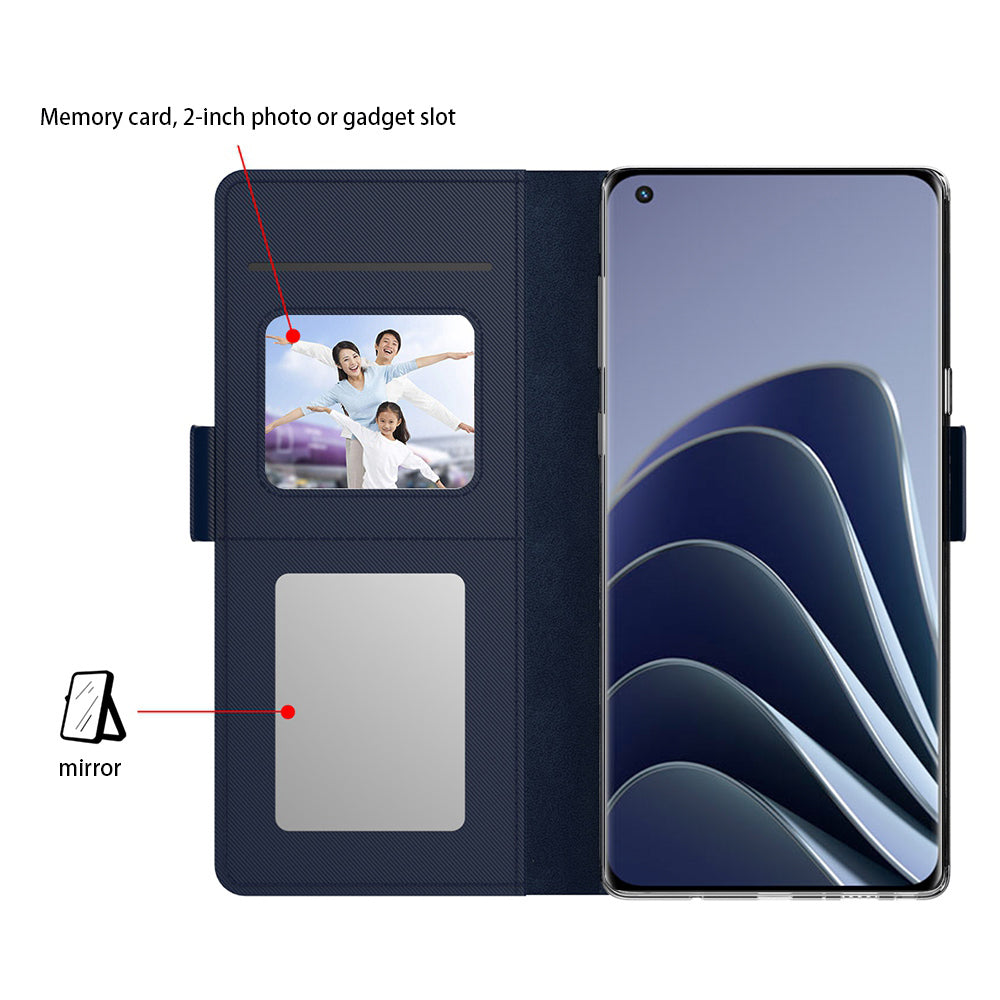 For OnePlus Nord CE 3 Lite 5G / Nord N30 5G PU Leather Card Holder Stand Cover Anti-drop Phone Case with Mirror