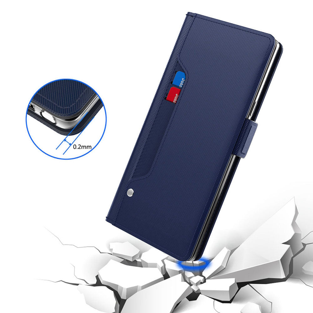 For OnePlus Nord CE 3 Lite 5G / Nord N30 5G PU Leather Card Holder Stand Cover Anti-drop Phone Case with Mirror
