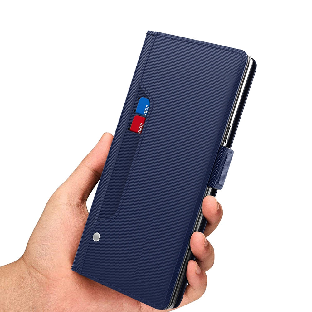 For OnePlus Nord CE 3 Lite 5G / Nord N30 5G PU Leather Card Holder Stand Cover Anti-drop Phone Case with Mirror