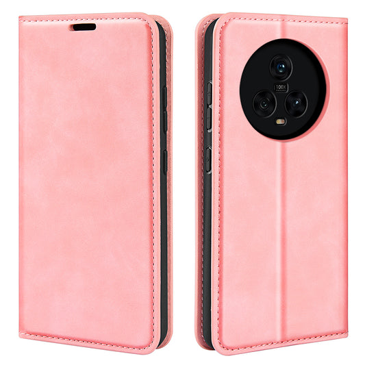 For TCL 40R 5G Skin-touch Leather Wallet Phone Case Magnetic Flip Stand Drop-proof Cover