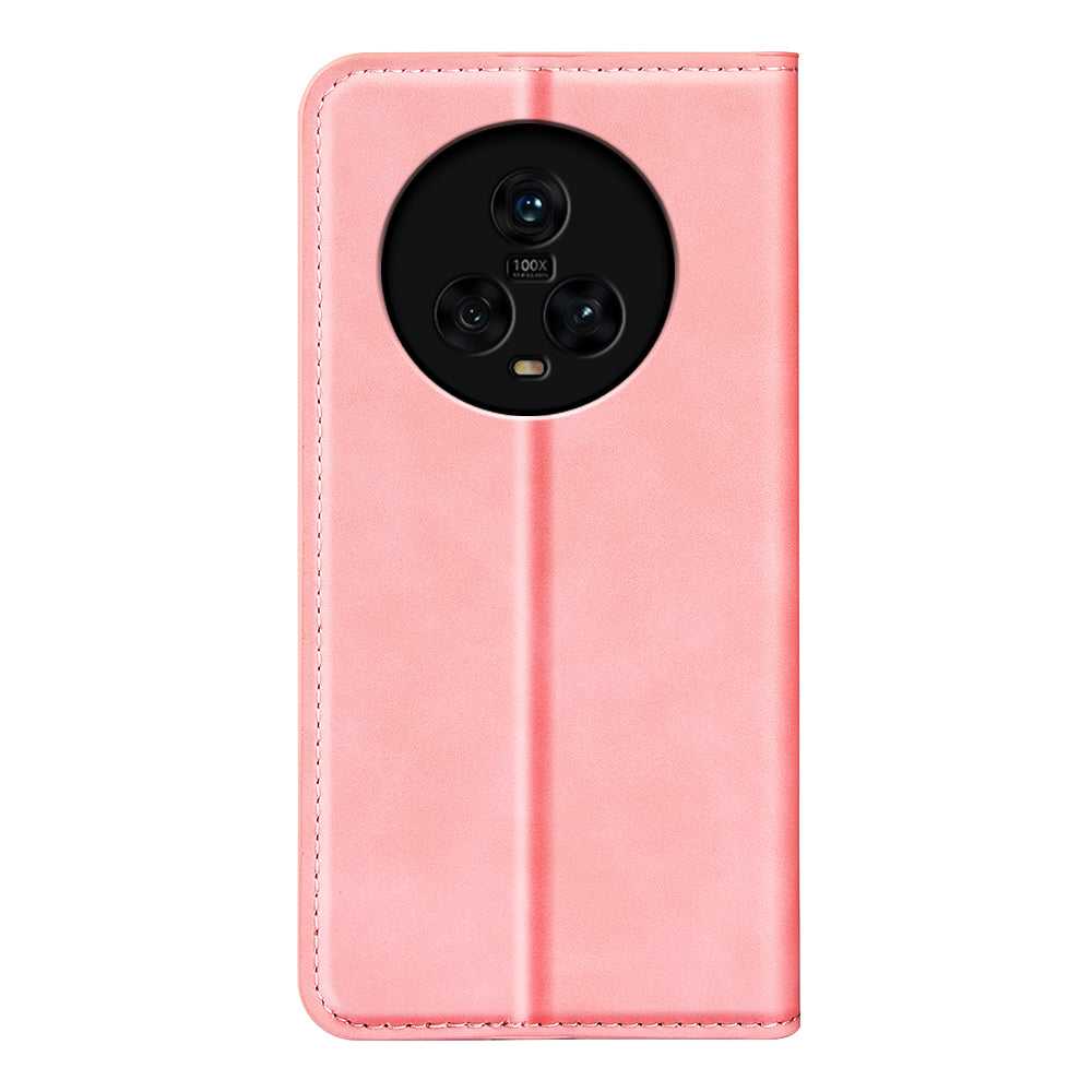 For TCL 40R 5G Skin-touch Leather Wallet Phone Case Magnetic Flip Stand Drop-proof Cover