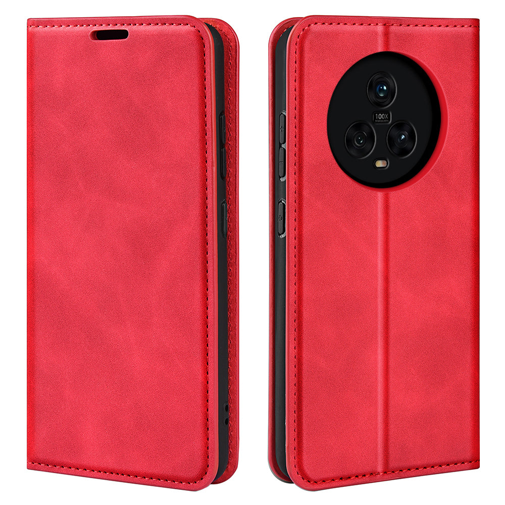 For TCL 40R 5G Skin-touch Leather Wallet Phone Case Magnetic Flip Stand Drop-proof Cover