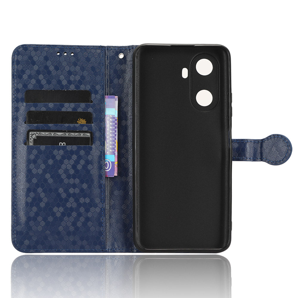 PU Leather Flip Cover for Huawei Enjoy 60 Wallet Phone Case Dot Pattern Imprinted Stand Phone Shell