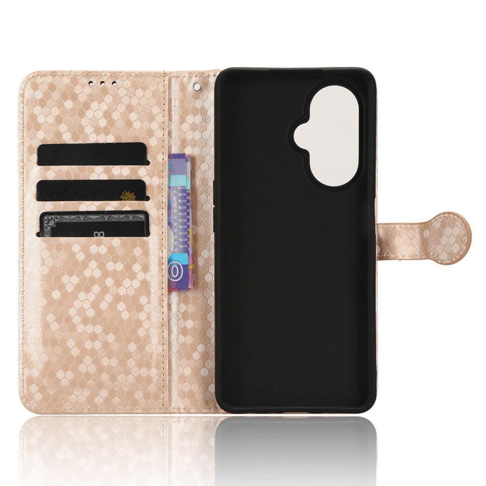 For OnePlus Nord CE 3 Lite 5G / Nord N30 5G PU Leather Cover Dot Pattern Imprinted Stand Wallet Phone Case
