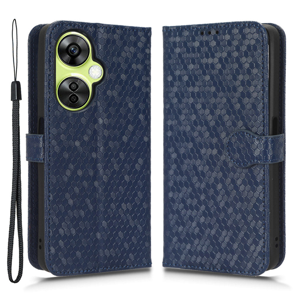 For OnePlus Nord CE 3 Lite 5G / Nord N30 5G PU Leather Cover Dot Pattern Imprinted Stand Wallet Phone Case