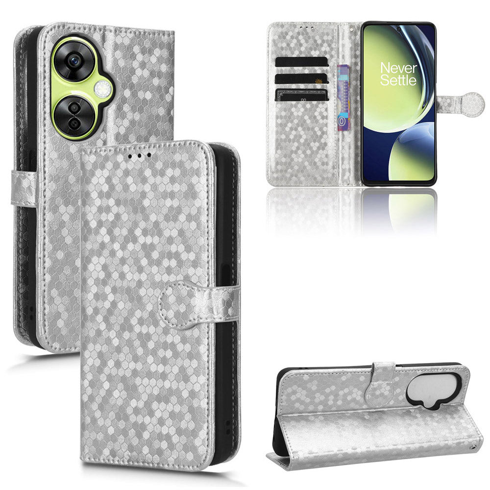 For OnePlus Nord CE 3 Lite 5G / Nord N30 5G PU Leather Cover Dot Pattern Imprinted Stand Wallet Phone Case