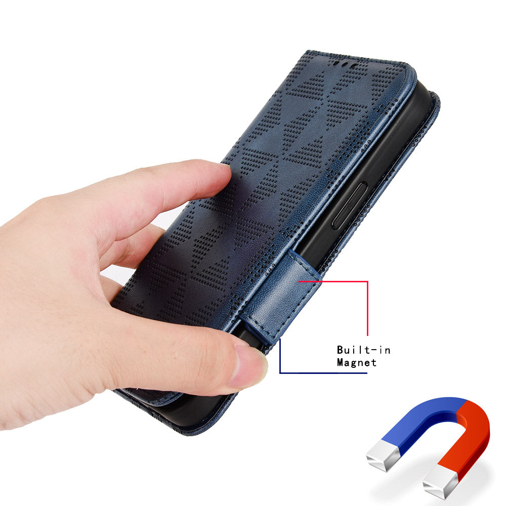 For OnePlus Nord CE 3 Lite 5G / Nord N30 5G Phone Case Imprinted Triangle Stand Wallet PU Leather Cover