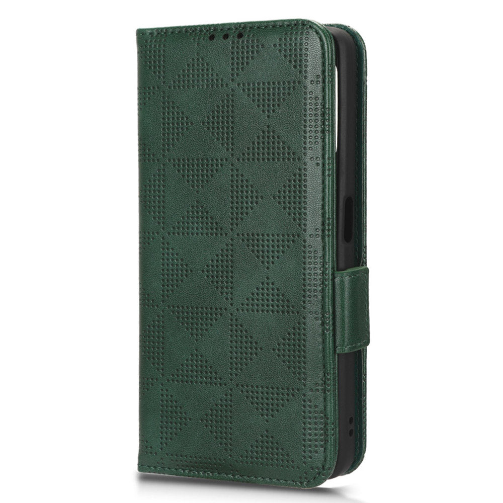 For OnePlus Nord CE 3 Lite 5G / Nord N30 5G Phone Case Imprinted Triangle Stand Wallet PU Leather Cover