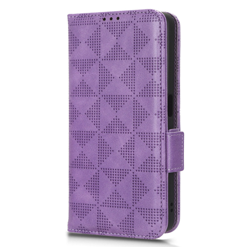 For OnePlus Nord CE 3 Lite 5G / Nord N30 5G Phone Case Imprinted Triangle Stand Wallet PU Leather Cover