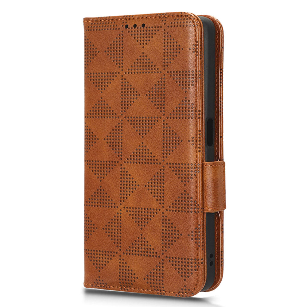 For OnePlus Nord CE 3 Lite 5G / Nord N30 5G Phone Case Imprinted Triangle Stand Wallet PU Leather Cover