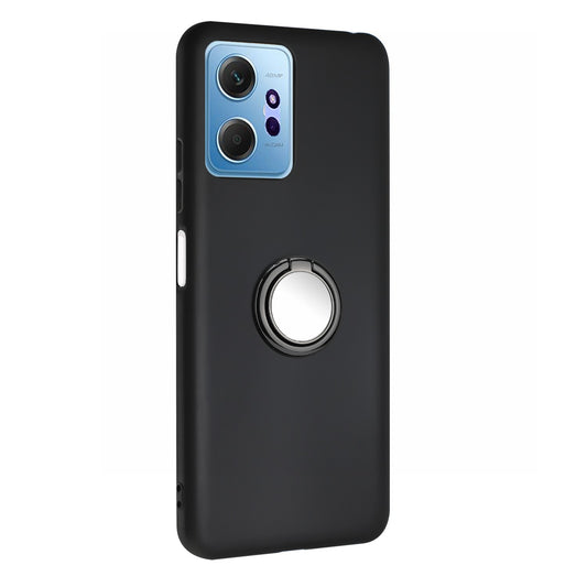 Ring Kickstand Cover for Xiaomi Redmi Note 12 4G Matte TPU Phone Case Works for Magnetic Car Mount