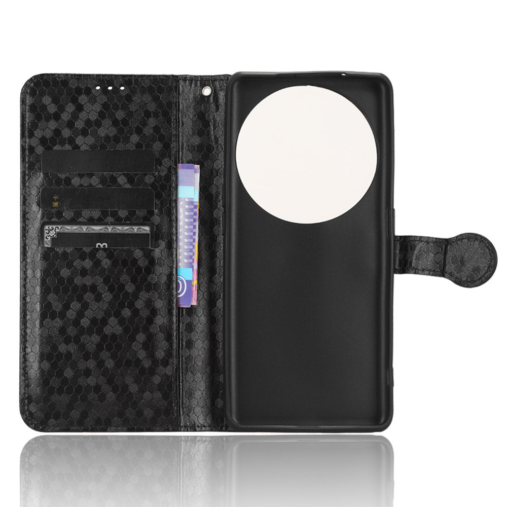 PU Leather Cover for Oppo Find X6 Pro Dot Pattern Imprinted Wallet Phone Case with Stand