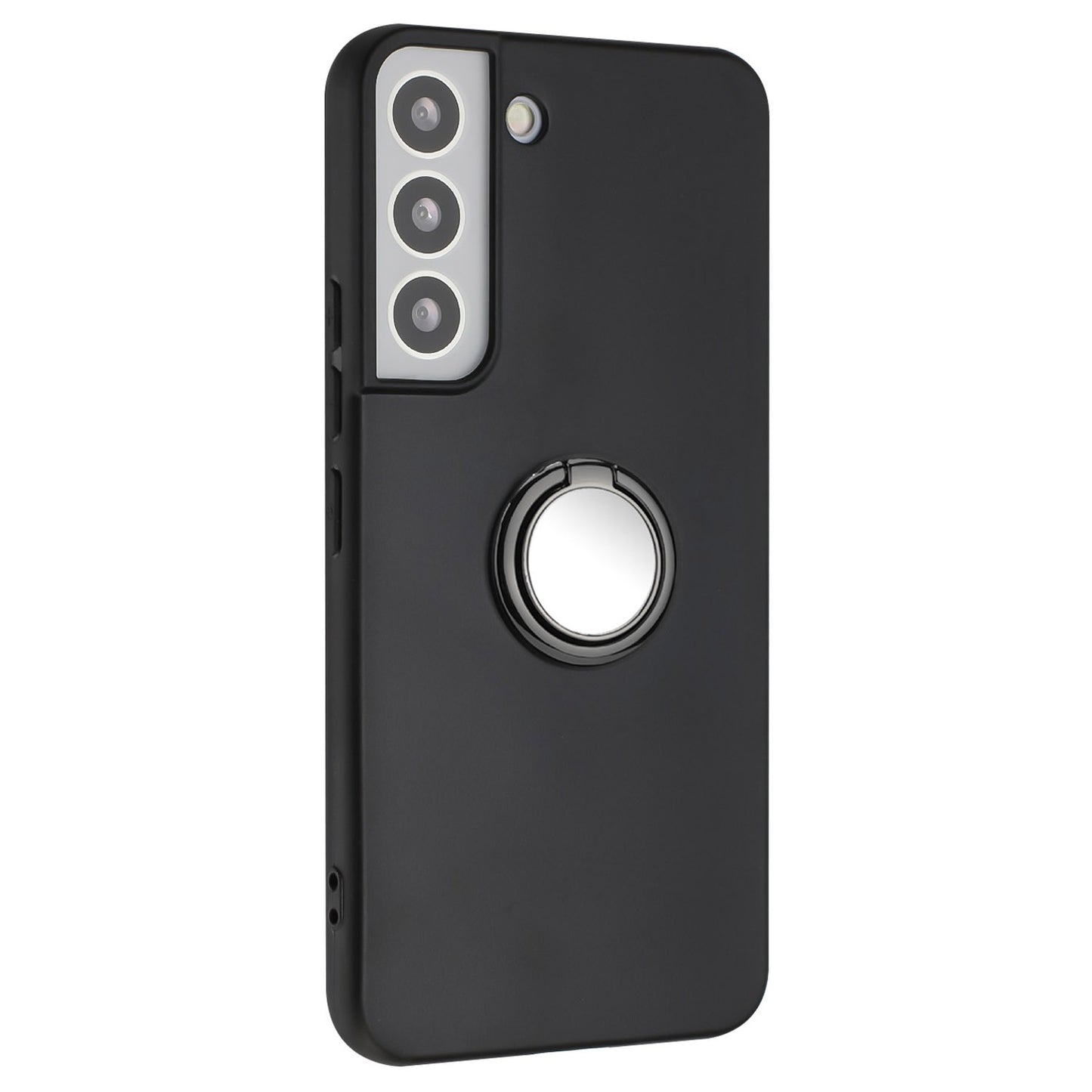 Ring Kickstand Matte Cover for Samsung Galaxy S22+ 5G TPU Phone Case Works for Magnetic Car Mount
