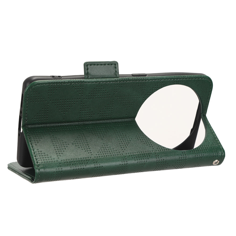 For Oppo Find X6 Pro Anti-fingerprint Phone Cover Wallet PU Leather Phone Shell Imprinted Triangle Stand Case