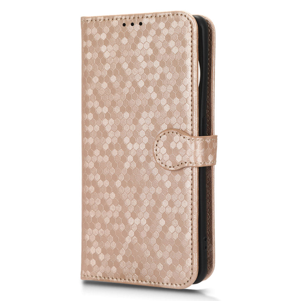 Dot Pattern Imprinted Leather Cover for Oppo Find X6 Wallet Phone Case Anti-Drop Shockproof Stand Phone Shell