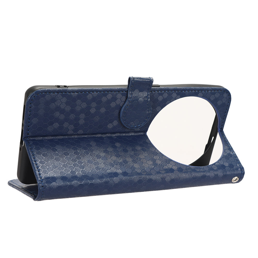 Dot Pattern Imprinted Leather Cover for Oppo Find X6 Wallet Phone Case Anti-Drop Shockproof Stand Phone Shell