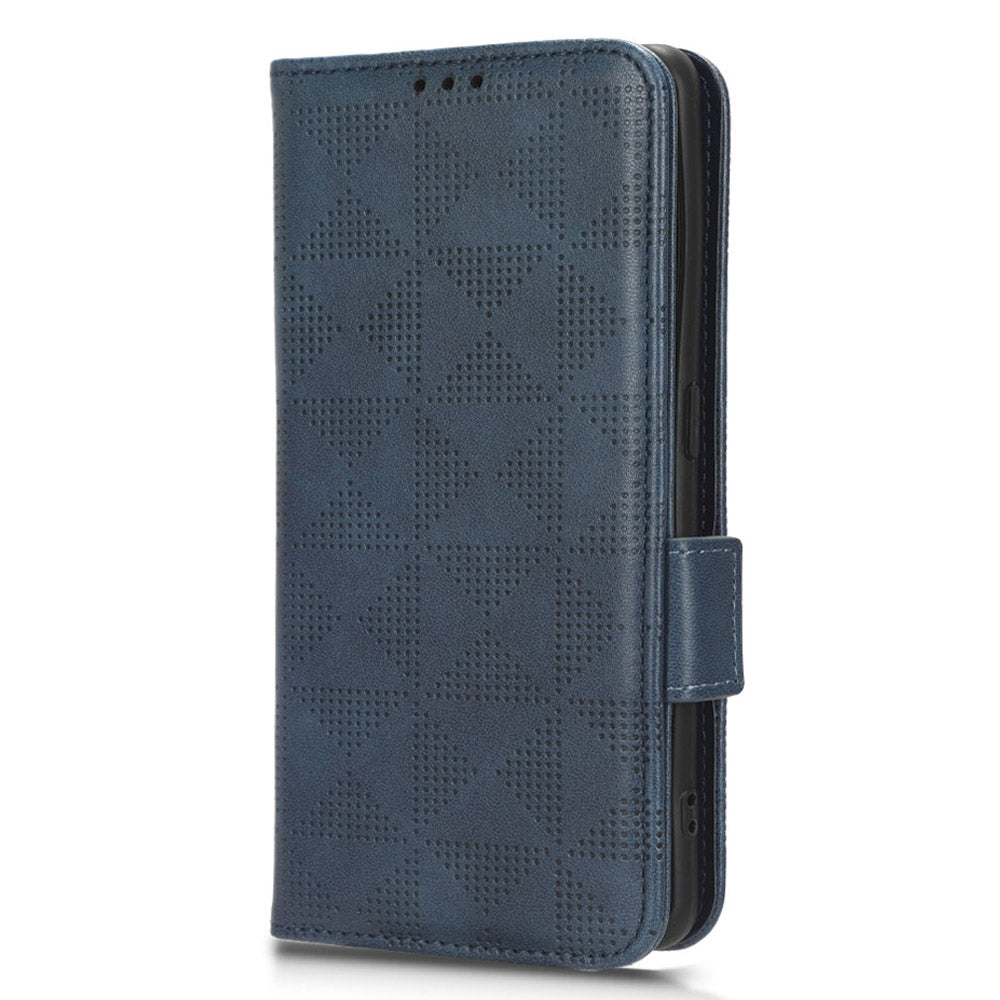 Shockproof PU Leather Phone Case for Oppo Find X6 , Imprinted Triangle Stand Wallet Cover