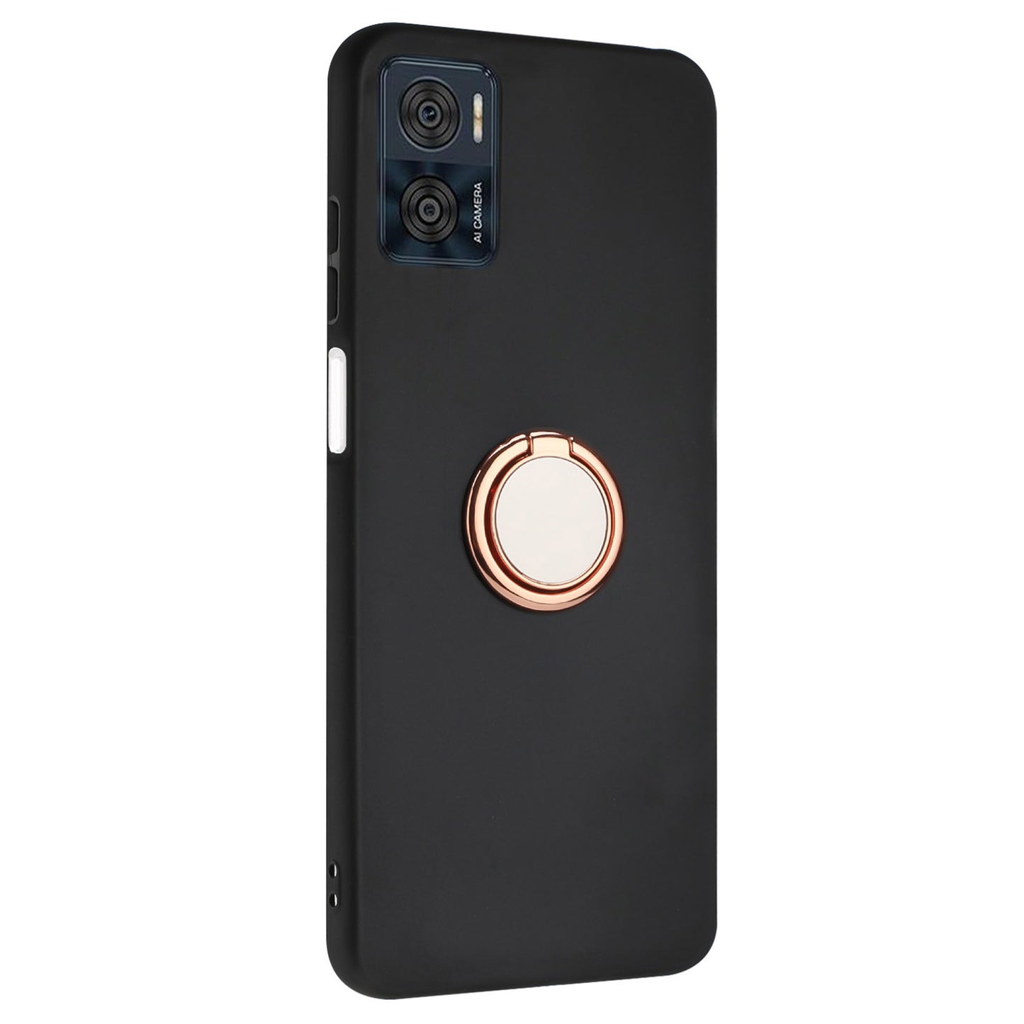 Ring Kickstand Matte Cover for Motorola Moto E22 4G / E22i 4G TPU Phone Case Support Car Magnet Mount