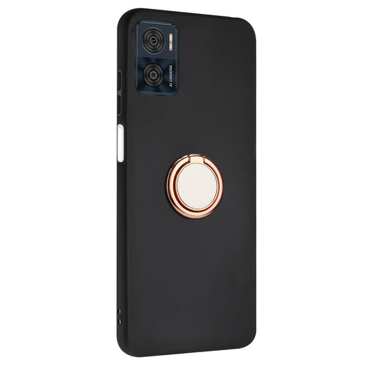 Ring Kickstand Matte Cover for Motorola Moto E22 4G / E22i 4G TPU Phone Case Support Car Magnet Mount