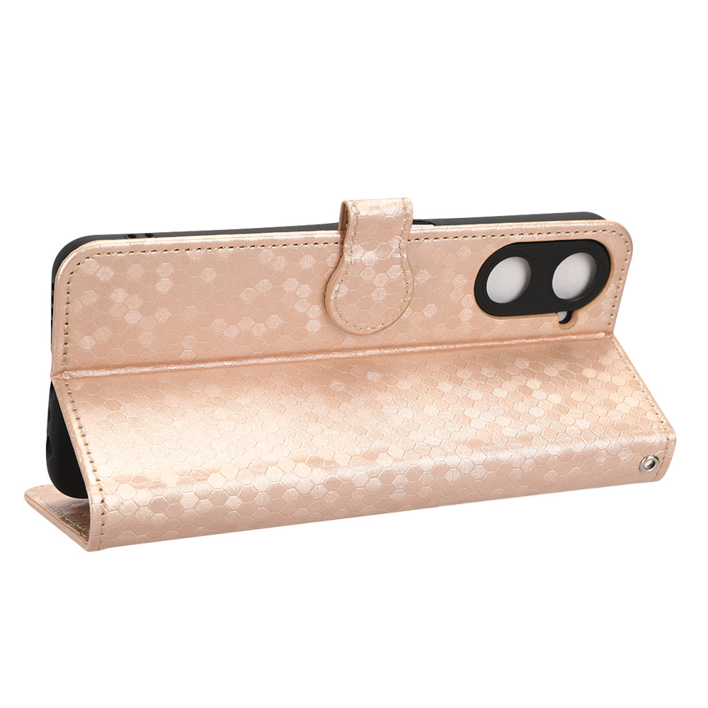 For Realme V30 5G / V30t Wallet Phone Case Dot Pattern Imprinted PU Leather Cover with Stand